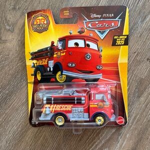 Disney Pixar Cars Race and Rescue Red Diecast Fire Truck Mattel 2025 Release NEW